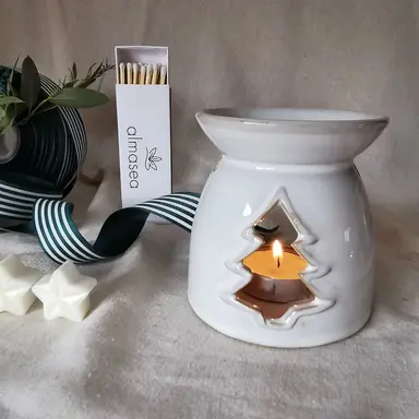 Festive Ceramic Wax Burner – Star, Tree & Angel Designs