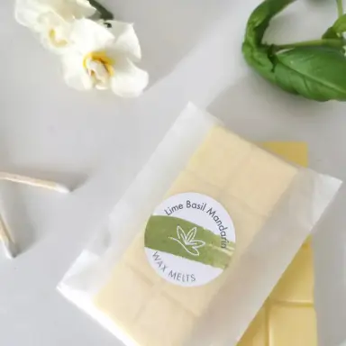 Lime, Basil & Mandarin Wax Melt Snap Bar – Botanical Soy