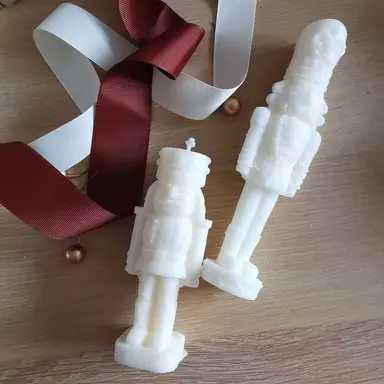 Nutcracker Christmas Candle – Handmade Unscented Soy Wax