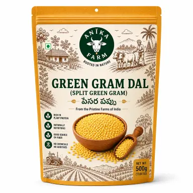 Đậu xanh nguyên vỏ Plain Green Gram Dal (Whole Green Moong Dal)