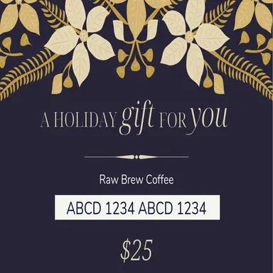 Raw Brew Coffee Gift Card