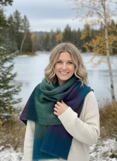 Chunky Shawl / Scarf / Alpaca wool
