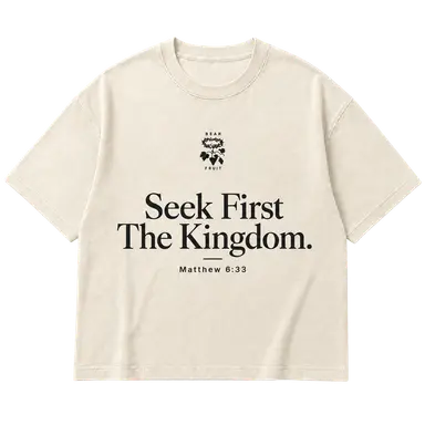Seek First the Kingdom T-Shirt - Faded Bone