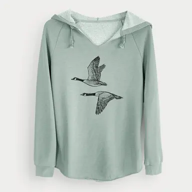 Canada Geese in Flight - Branta canadensis - Cali Wave Hooded Sweatshirt