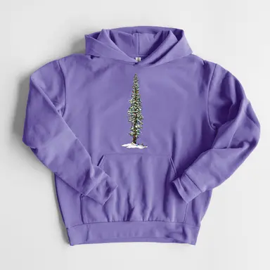 Christmas Redwood Tree - Statement Midweight Hoodie