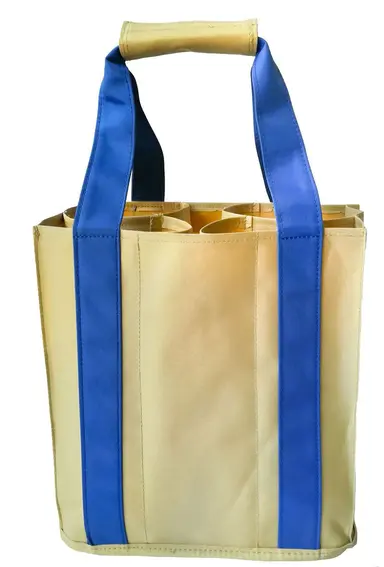 Party-To-Go Tote - Royal Blue and Tan