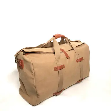Canvas Duffle - Washed Camel Canvas