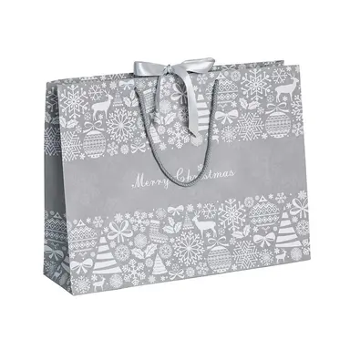 Frieze Landscape Recycled Christmas Gift Bags with Ribbon 420x120x320mm