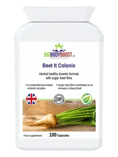 Herbal Colon Cleanse UK – Beet It Colonix 9 Botanicals 100 Caps
