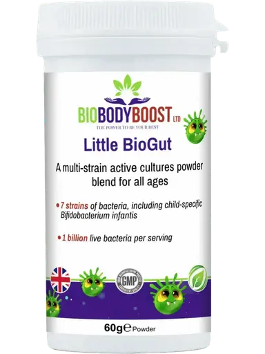 Kids Probiotic Powder UK – Little BioGut 7 Strains 1 Billion 60g