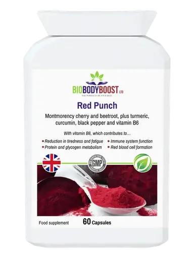 Beetroot & Cherry Capsules UK – Red Punch 4500mg 60 Caps
