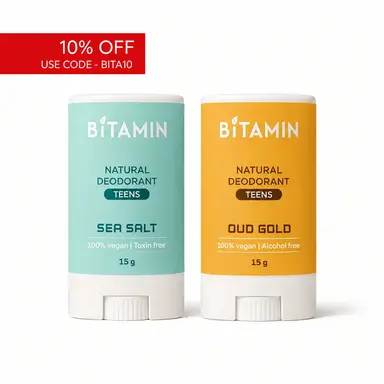 Sea Salt + Oud Gold Teens Roll-On Stick (15g)
