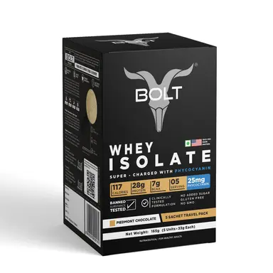 Bolt Whey Isolate Sachets | Pack of 5