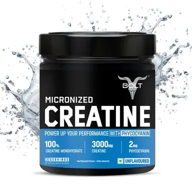 Bolt Micronized Creatine 250G | Supercharged with Phycocyanin