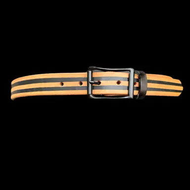 1 ½" Black and Tan Stripe Belt