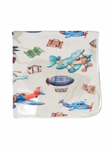 Vintage Travel - Organic Cotton Stretch Swaddle Blanket