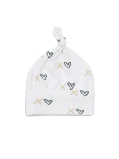 XOXO - Organic Cotton Baby Top Knot Hat