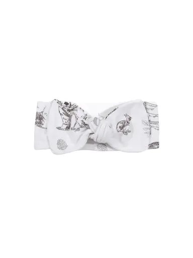 Woodland Sketch -Organic Cotton Baby Headband Bow