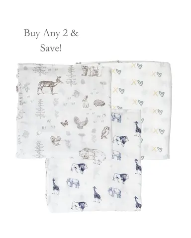 Muslin Swaddle Blanket Bundle - Buy 2 & Save