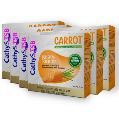 Carrot Brightening Soap Net 141g 6 pack
