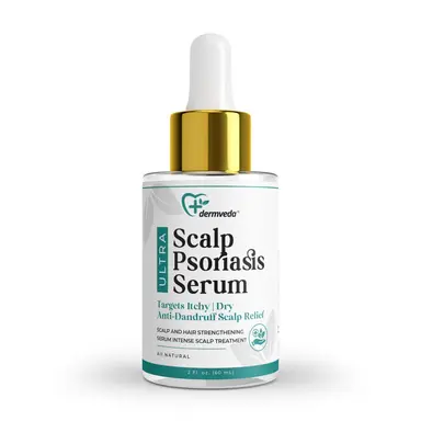 Dermveda Ultra Scalp Psoriasis Serum with Sulfur & Curcuma Longa for Itchy, Dry and Inflamed Scalp