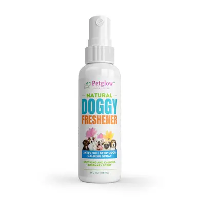 Petglow Natural Pet Odor Eliminator Spray for Dogs, Deodorizer with Neem, Ginger and Rosemary Extracts, Odor Controlling, Lasting Freshness
