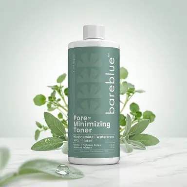 Bareblue Pore-Minimizing Toner with Niacinamide & Witch Hazel, Facial Toner for Combination & Oily Skin, 4 fl oz