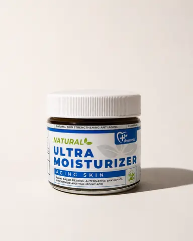 Dermveda Ultra Moisturizer Anti-Aging, Natural Skin-Strengthening Hydration Cream for Aging Skin - Nourishing Plant-Based Anti-Wrinkle Moisturizing Fo