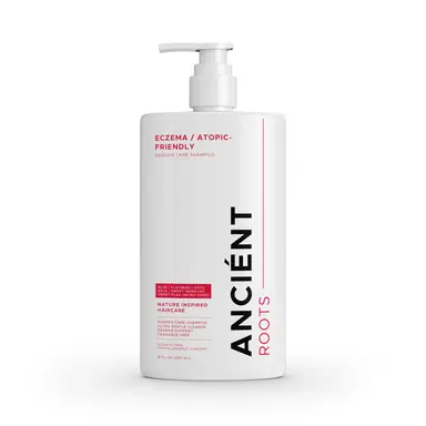 Ancient Roots Eczema Atopic Friendly Shampoo for Reactive Scalp, Barrier Care Shampoo with Aloe Vera, Flaxseed, Gotu Kola, Sweet Indrajao and Sweet Fl