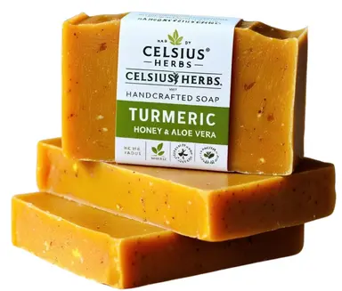 Natural Turmeric soap with Honey and Aloe Vera โ For Clear, Healthy, Glowing Skin