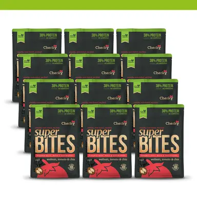 PACK 12 · ECO · superbites · TERNERA, NUECES, TOMATE Y CHÍA