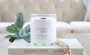 Pumpkin Chai Wooden Wick Candle