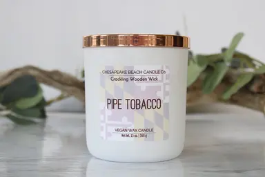 Pipe Tobacco Wooden Wick Candle