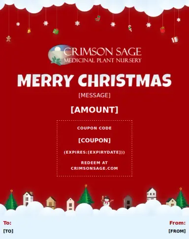 Crimson Sage Gift Card – Merry Christmas