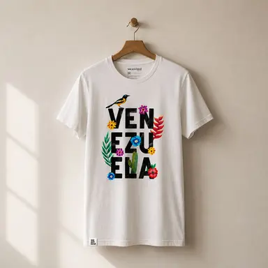 Venezuela Floral Bundle | T-Shirt + Sticker Pack
