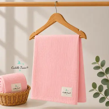 Solid Pink - Muslin Towel(70cms*150cms)