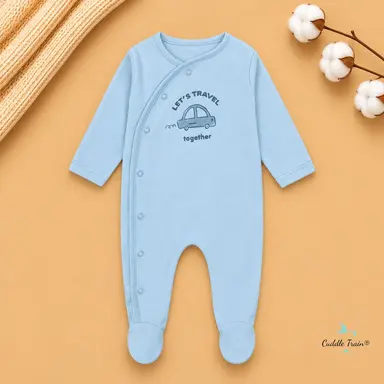 Cobalt Blue Baby Sleepsuit