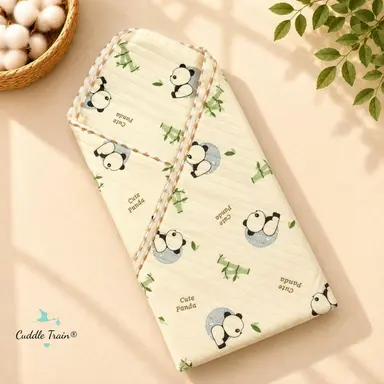Panda Grove Muslin Receiving Blanket