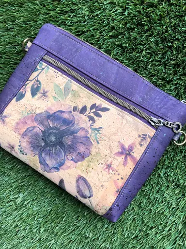 Cork Small Cross Bag- anemone