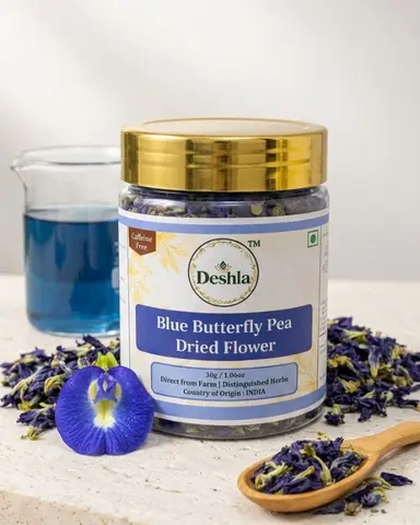 Blue Butterfly Pea Dried Flower | Natural Blue Tea (Caffeine-Free Herbal Infusion)
