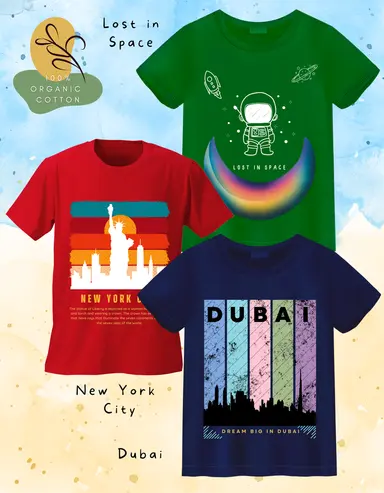 Pack of 3 - New York City, Dubai & Lost in Space
