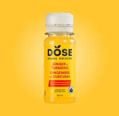 GINGER & TURMERIC 60ml - Organic cold pressed shot