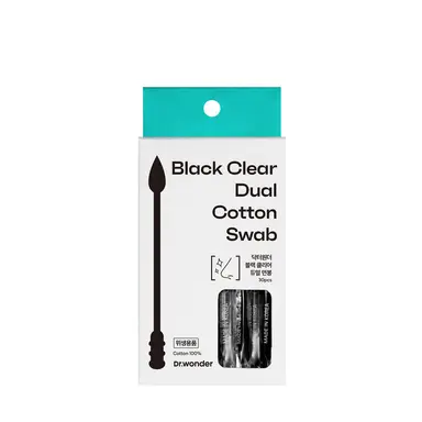 Black Clear Daul Cotton Swab