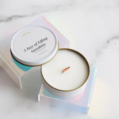 A Ray of Effing Sunshine Travel Candle