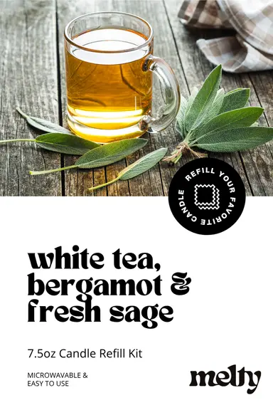 Candle Refill Kit - White Tea, Bergamot & Fresh Sage | Clean Fragrance