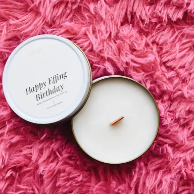 Happy Effing Birthday Travel Candle