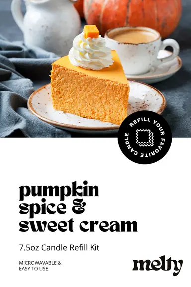 Candle Refill Kit - Pumpkin Spice & Sweet Cream Scent | Sweet Gourmand