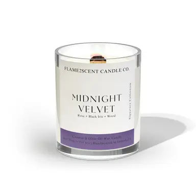 Midnight Velvet Candle | Rose + Iris + Wood