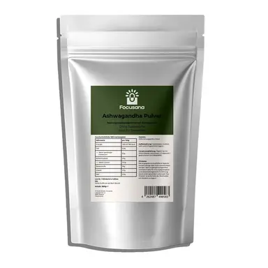 Ashwagandha Pulver ohne Zusätze - 500g Doypack