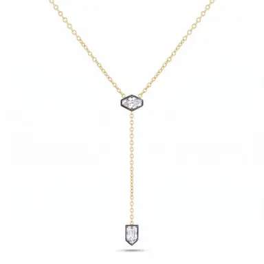 Perle Lozenge Lariat Necklace